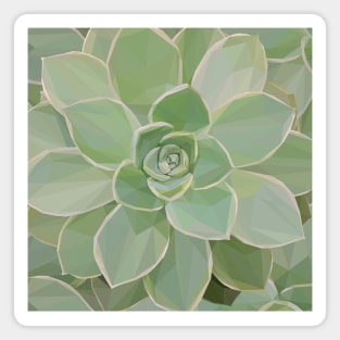 Low Poly Green Succulent Magnet